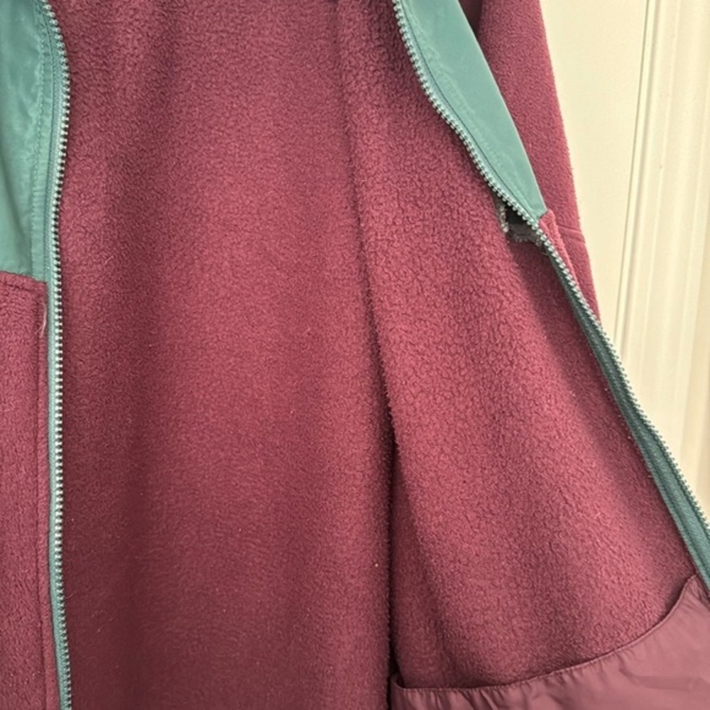 COLUMBIA Purple and Green Full Zip Long Sleeves Fleece Pullover in XL - Picture 8 of 14